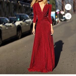 Long red dress